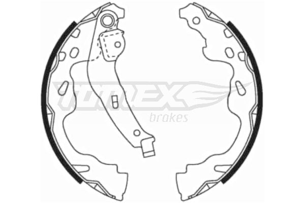 TOMEX BRAKES Bremžu loku komplekts TX 21-82